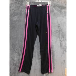 Nike Track Pants Womens XS Black Dri-FIT Side Stripe Pockets Running Athletic